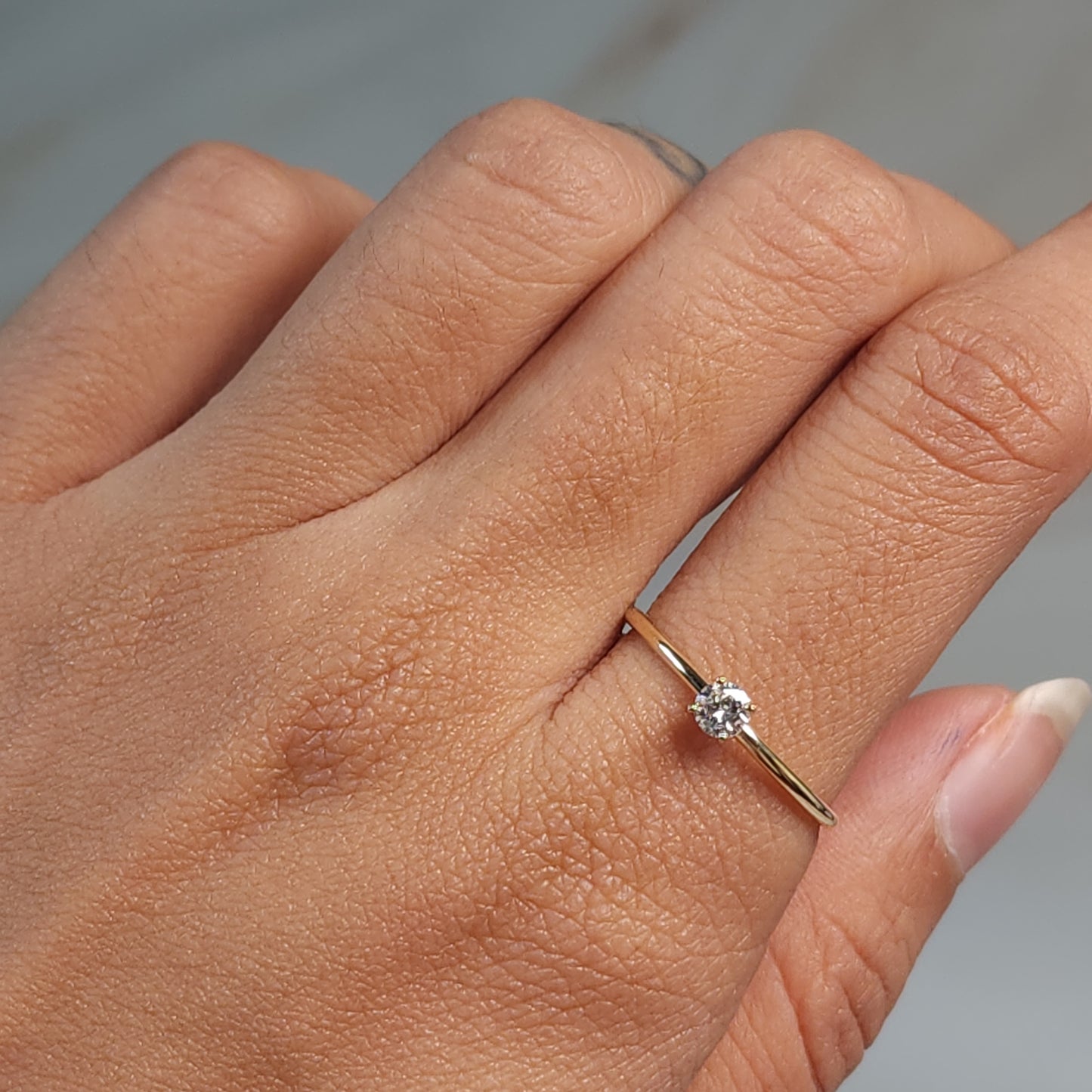 14Kt Gold 0.15 Ct Genuine Natural Diamond Ring