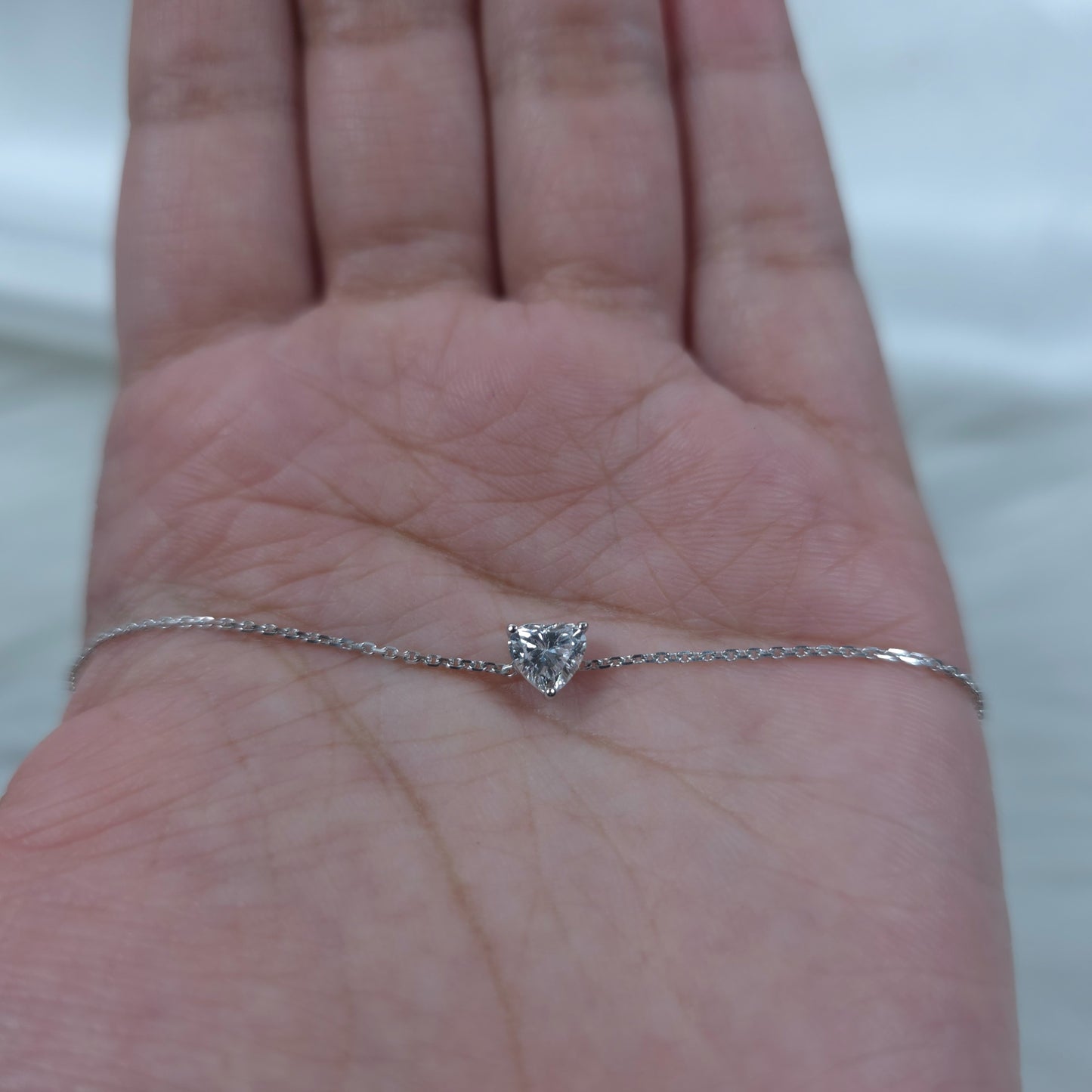 14Kt Gold 0.50 Ct Lab Grown Heart Diamond Bracelet