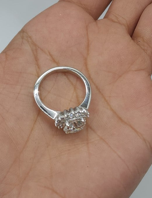 14K Gold 2.65 Ct Lab Grown Diamond Halo Engagement Ring