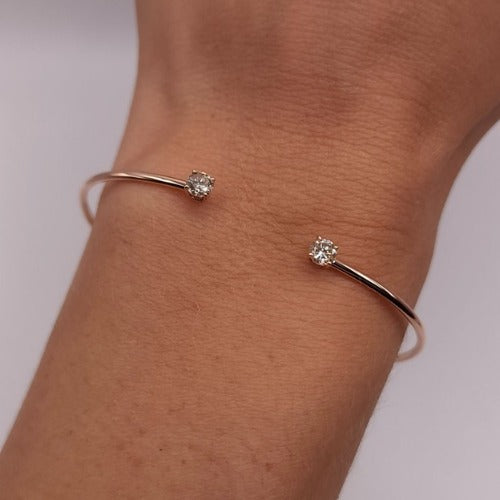 14Kt Gold 0.50Ct Lab Grown Diamond Bangle Bracelet