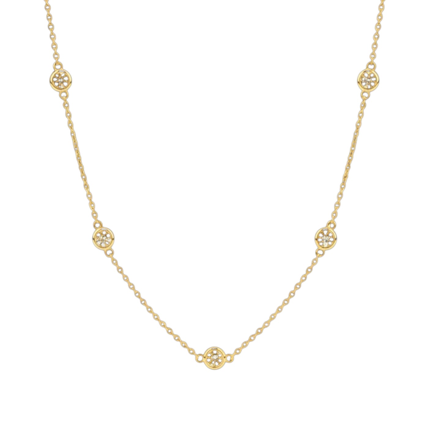 14Kt Gold 0.50 Ct Lab Grown Diamond by the Yard Necklace