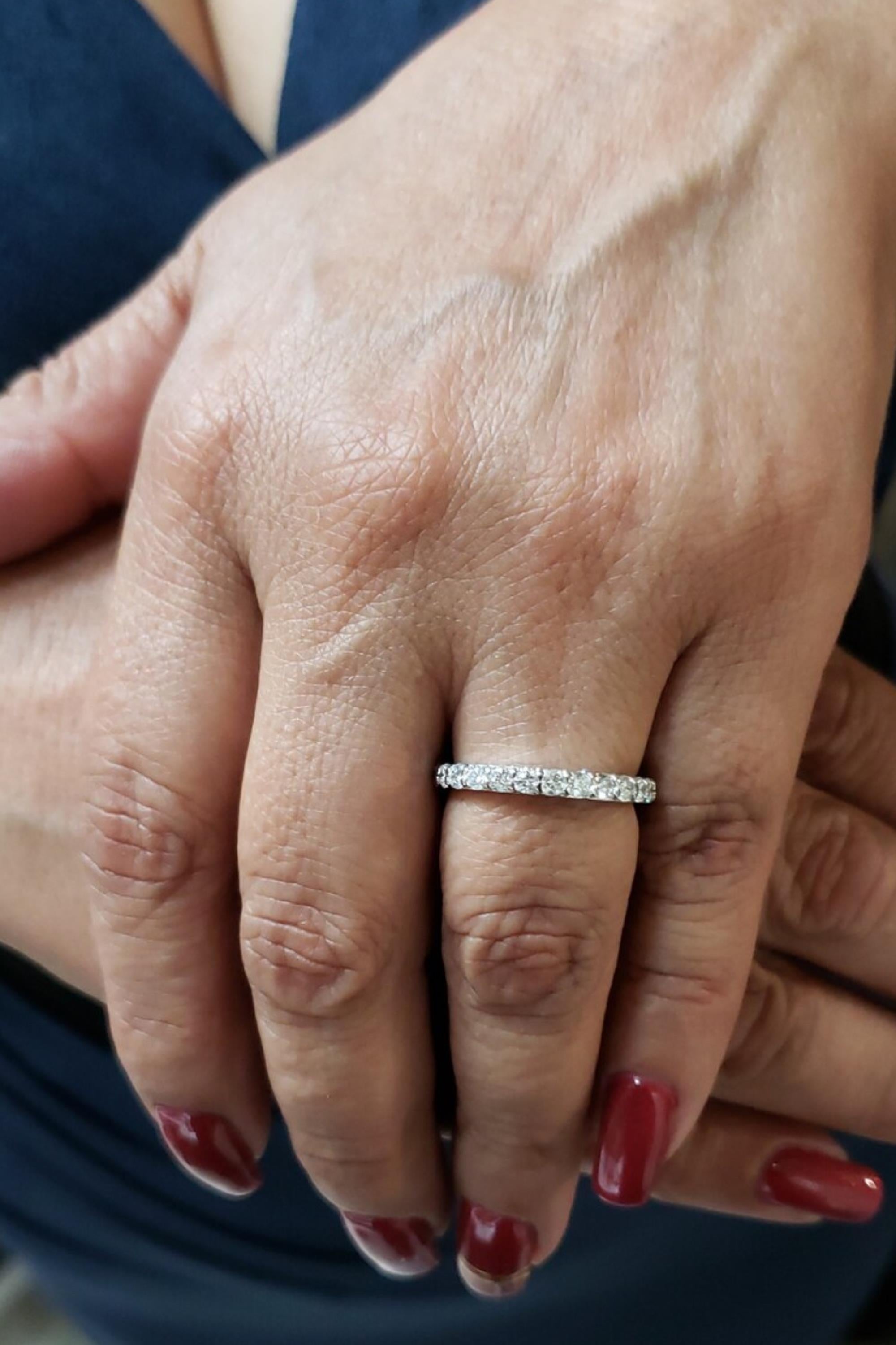 14Kt Gold Ct Diamond Half Eternity Wedding Band – Elizabeth