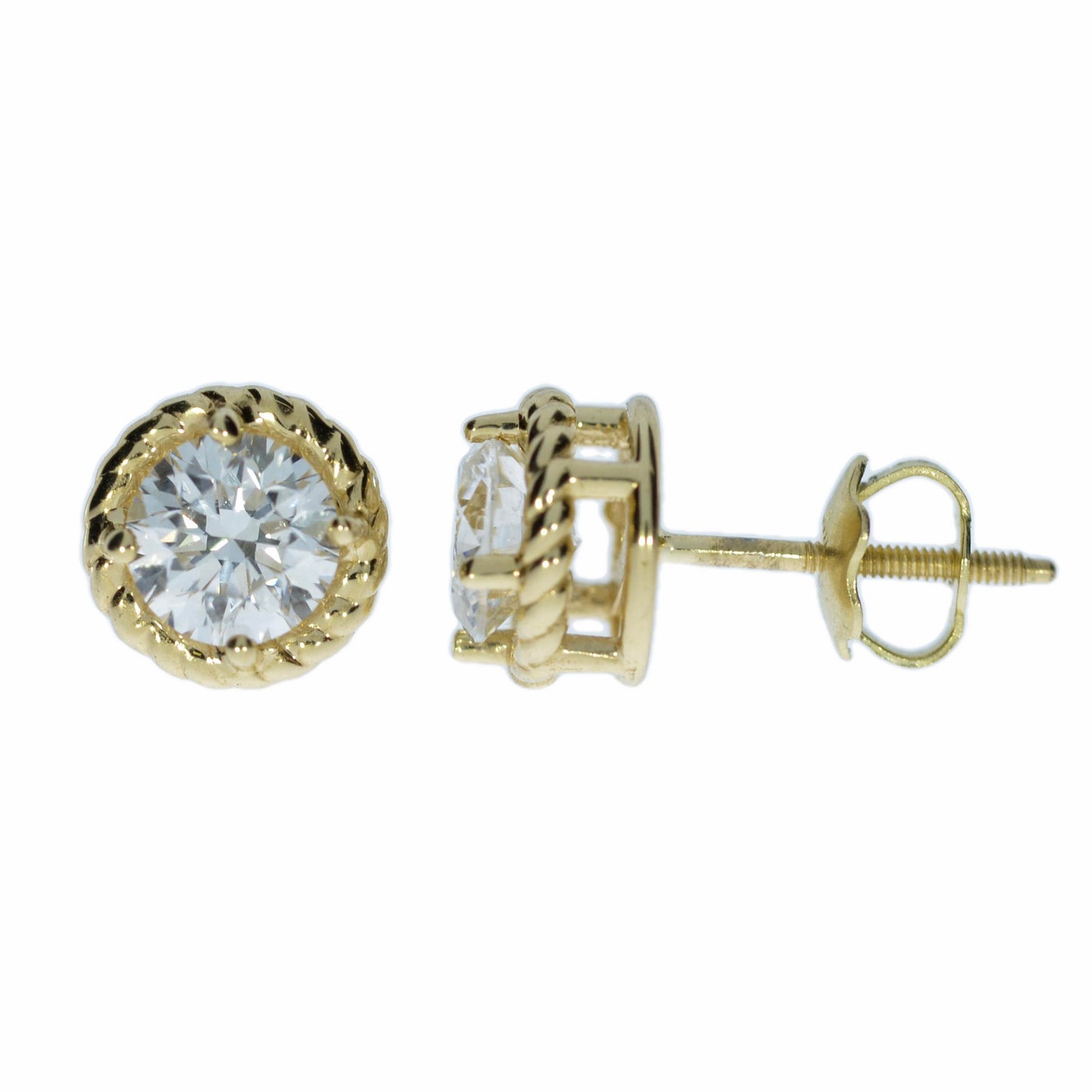 14Kt Gold 0.50 Ct Lab Grown Diamond Earrings