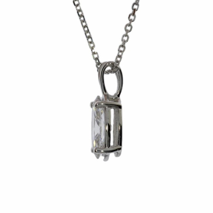 14K Gold 1 Ct Lab Grown Diamond Marquise Pendant