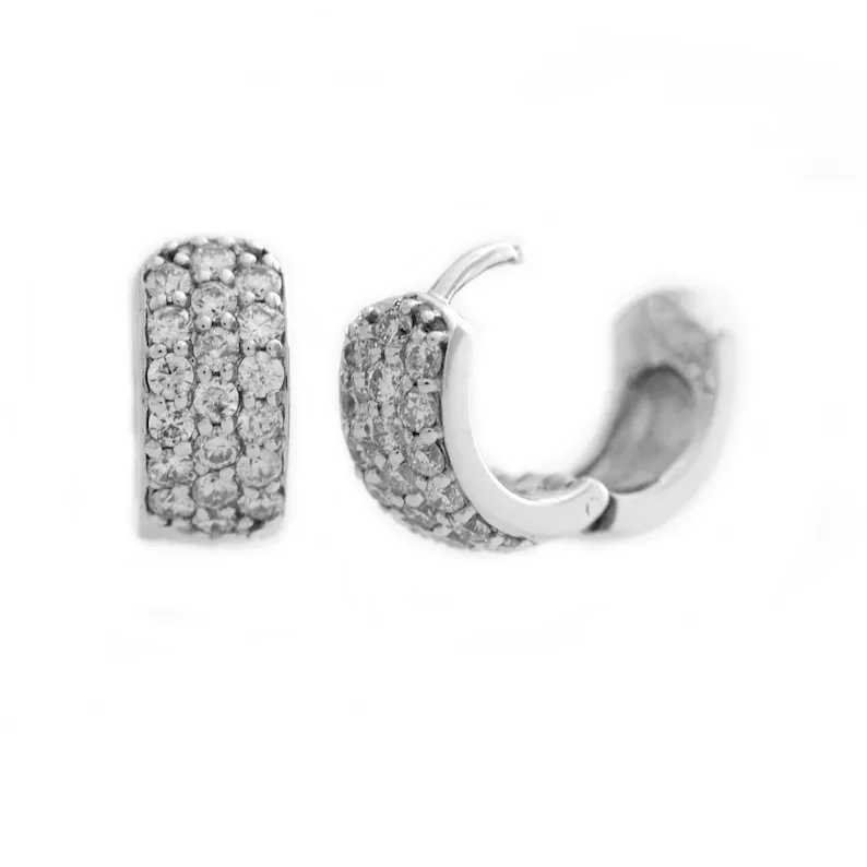 14Kt Gold 0.76 Ct Lab Grown Diamond Hoop Earrings