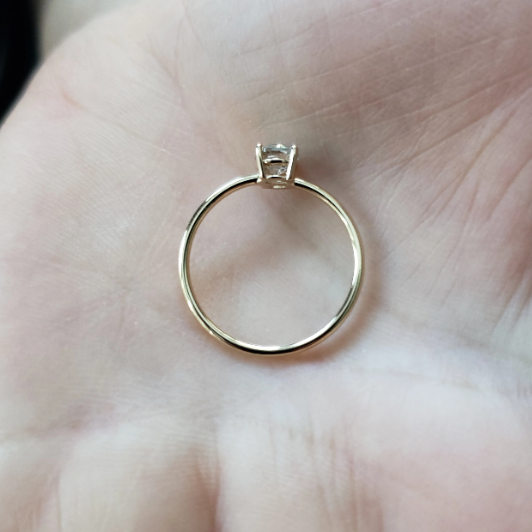 14Kt Gold 0.50 Ct Lab Created Diamond Ring