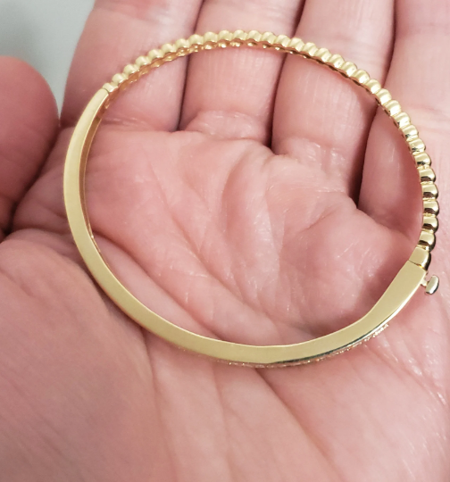 14Kt Gold 0.75KT Diamond Bangle Bracelet