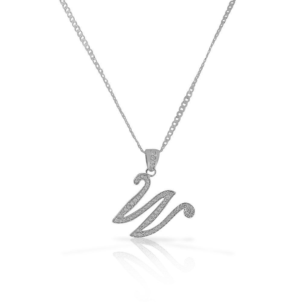 NEW!! 925 shops Sterling Silver CZ Letter Init