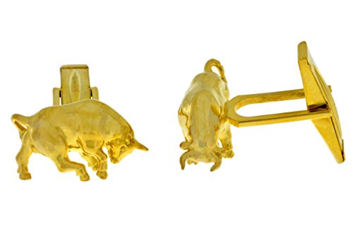 Bull Cufflinks 14Kt Yellow Gold Plated [Jewelry]
