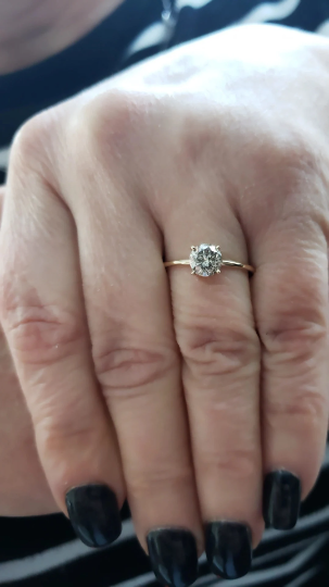 14Kt Gold 1 Ct Lab Grown Diamond Ring