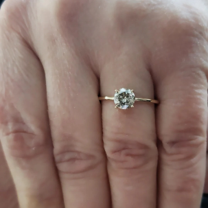 14Kt Gold 1 Ct Lab Grown Diamond Ring
