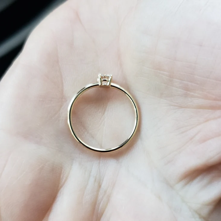 14Kt Gold 0.25 Ct Lab Grown Diamond Ring