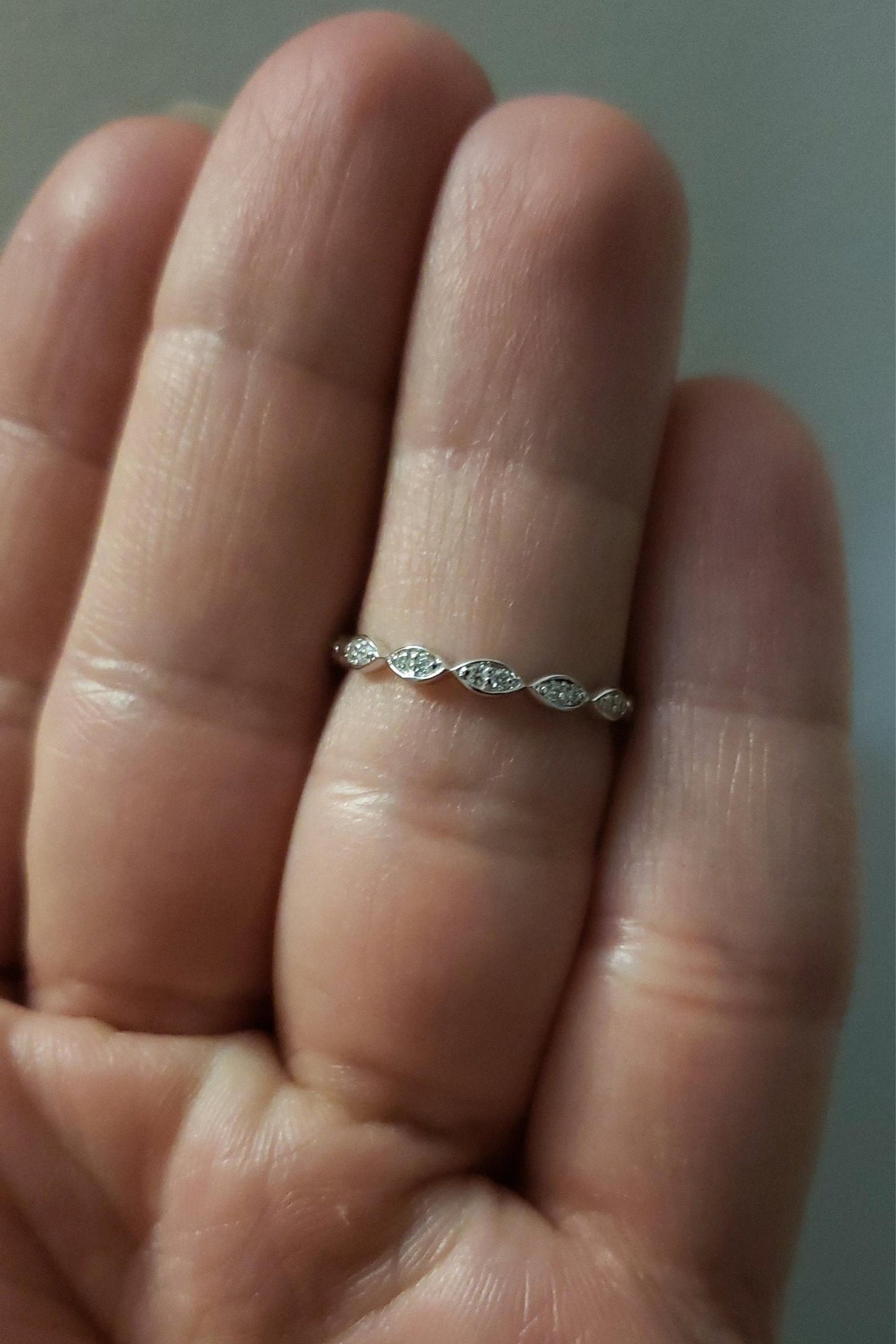 14Kt Gold 0.16 Ct Diamond Half Eternity Band