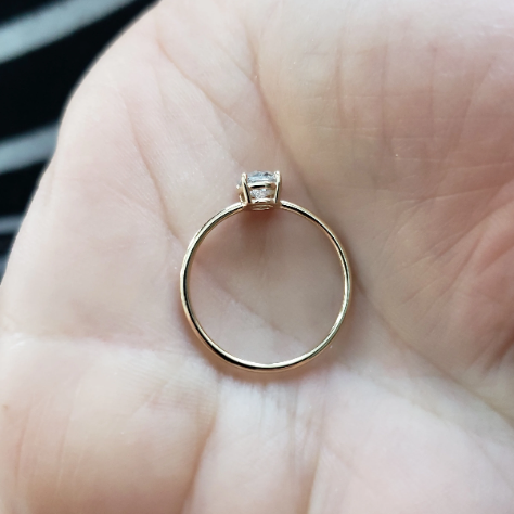14Kt Gold 0.60 Ct Lab Created Diamond Ring