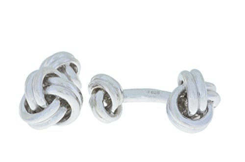 11.2 Grams Knot Cufflinks .925 Sterling Silver Rhodium Finish [Jewelry]