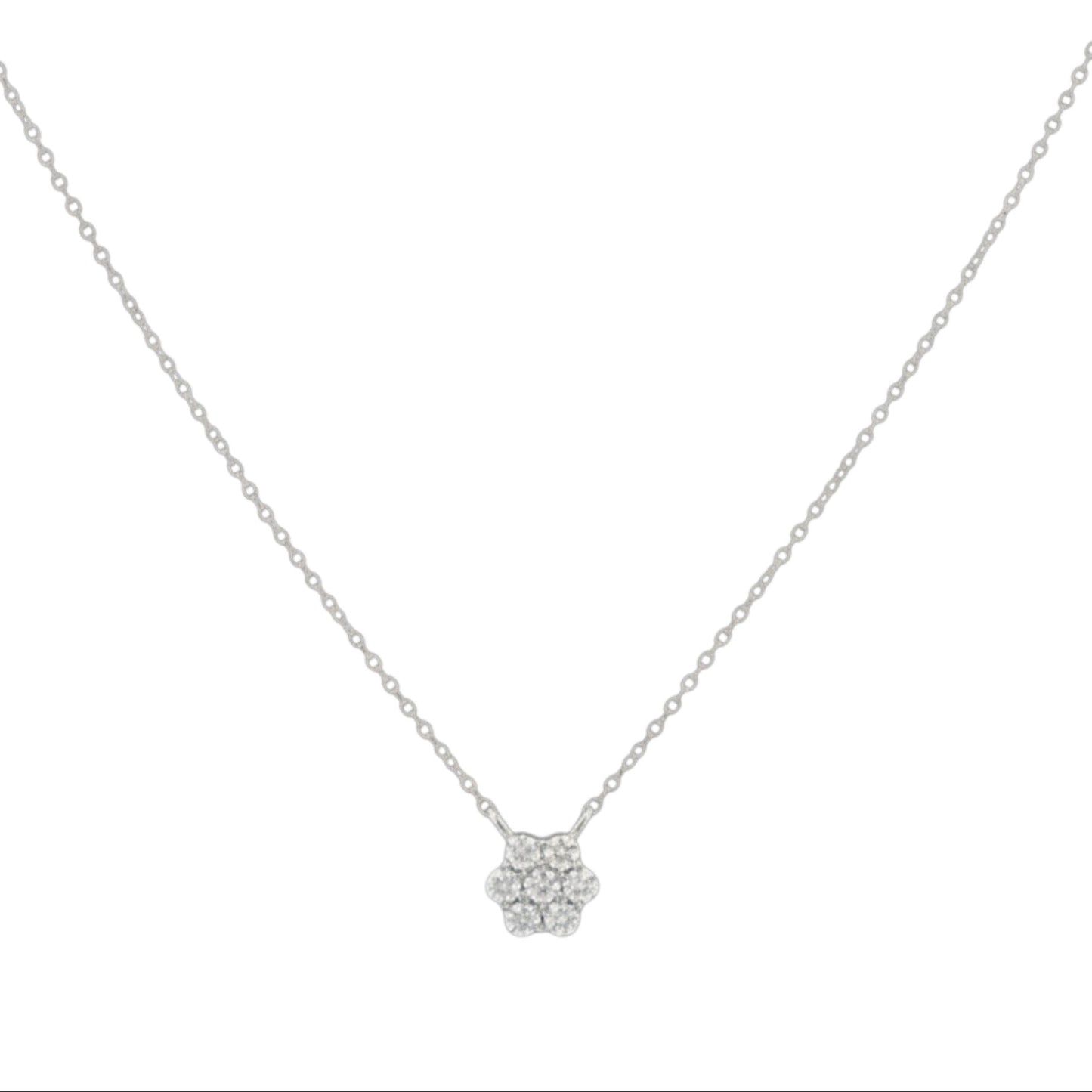 14Kt Gold 0.21 Ct Cluster Lab grown Diamond Pendant