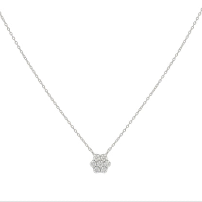 14Kt Gold 0.21 Ct Cluster Lab grown Diamond Pendant