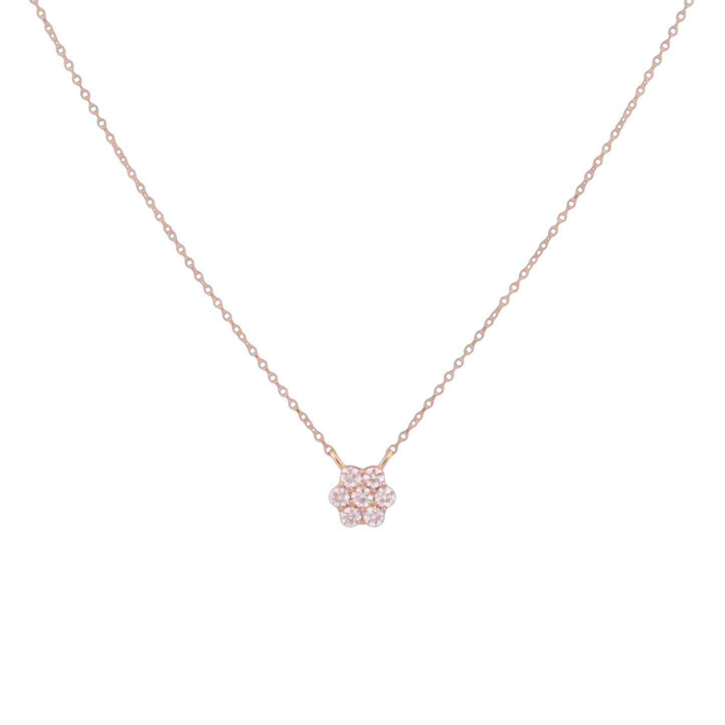 14Kt Gold 0.21 Ct Cluster Lab grown Diamond Pendant