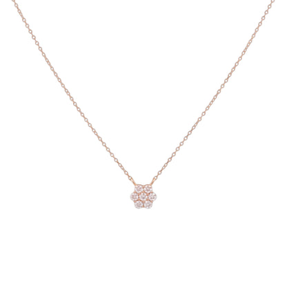 14Kt Gold 0.21 Ct Cluster Lab grown Diamond Pendant