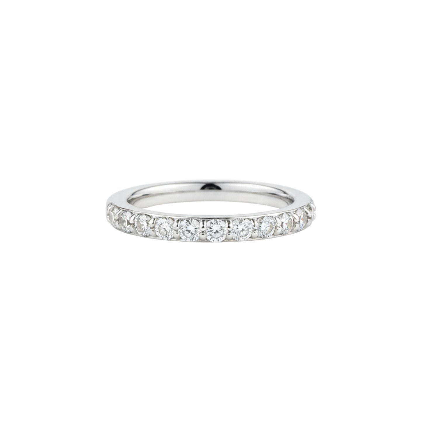 14Kt Gold 0.50 Ct Lab Grown Diamond Half Eternity Wedding Band