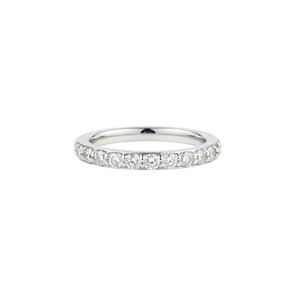 14Kt Gold 0.50 Ct Lab Grown Diamond Half Eternity Wedding Band