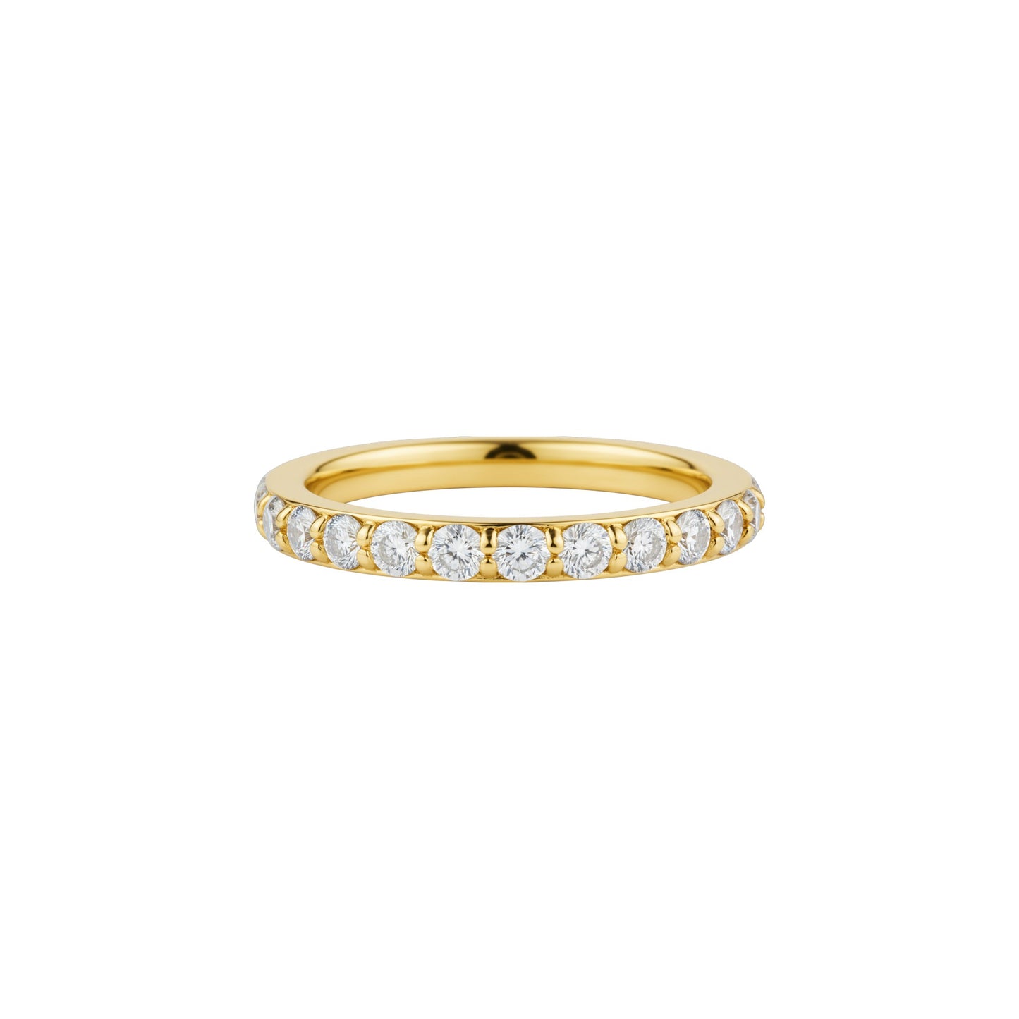 14Kt Gold 0.50 Ct Lab Grown Diamond Half Eternity Wedding Band
