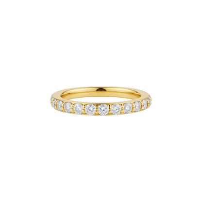 14Kt Gold 0.50 Ct Lab Grown Diamond Half Eternity Wedding Band