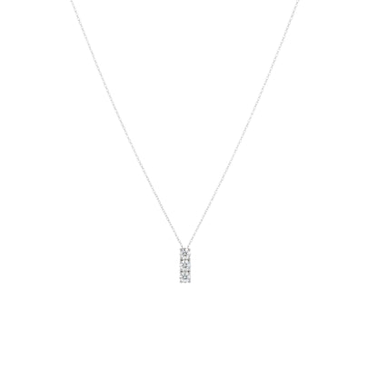 14Kt Gold 0.60 Ct 3 Stone Lab Grown Diamond Pendant Necklace