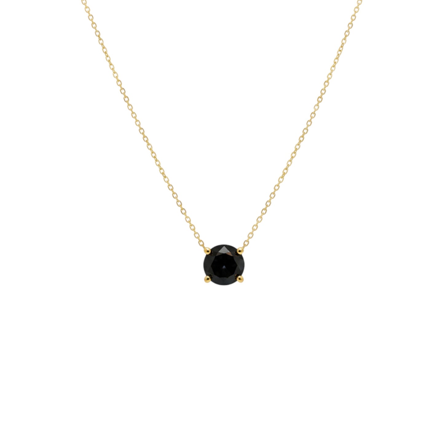 14Kt Gold 0.75 Ct Genuine Rose Cut Black Diamond Pendant