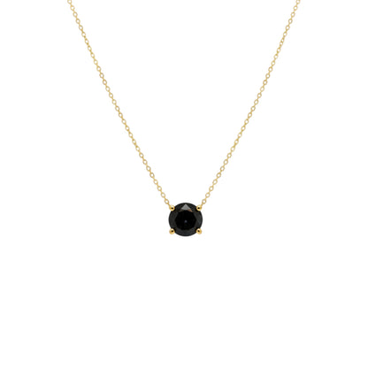 14Kt Gold 0.75 Ct Genuine Rose Cut Black Diamond Pendant