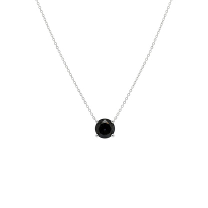 14Kt Gold 0.75 Ct Genuine Rose Cut Black Diamond Pendant