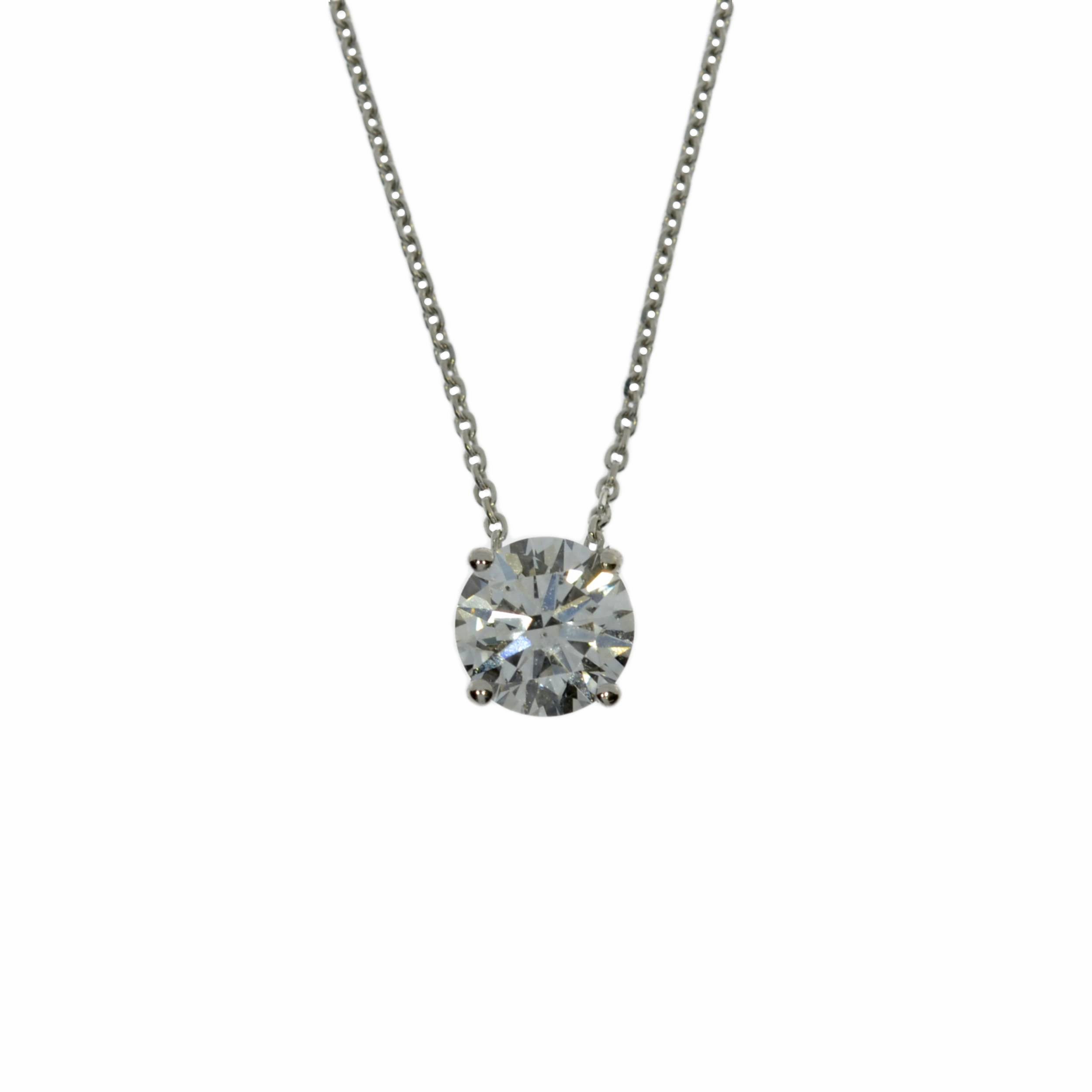 14Kt Gold 0.25 Ct Lab Grown Diamond Solitaire Necklace