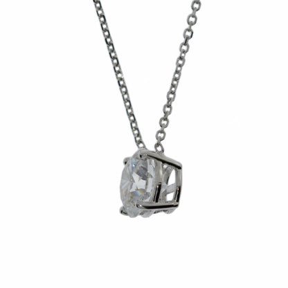 14Kt Gold 0.60 Ct Lab Grown Diamond Solitaire Pendant Necklace
