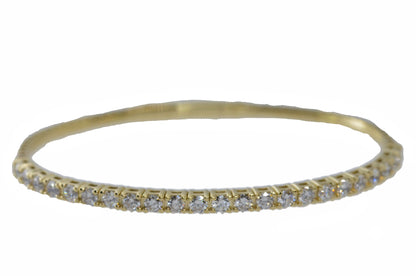 14Kt Gold 2.50Ct Lab grown Diamond Half Bangle Bracelet