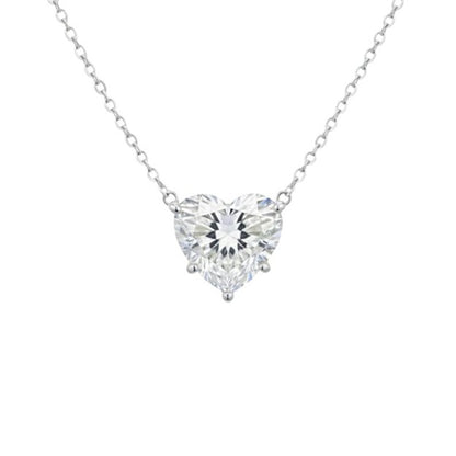 14Kt Gold 1.50 Ct IGI Certified Lab Grown Diamond Heart Pendant Necklace