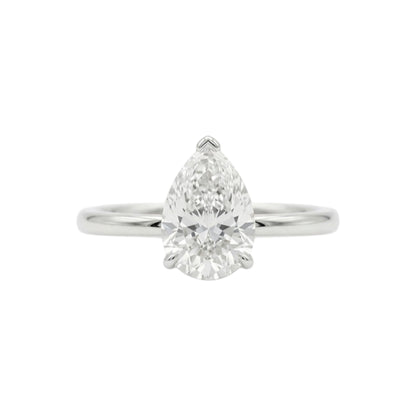 14Kt Gold 1 Ct Lab Grown Teardrop Diamond Ring