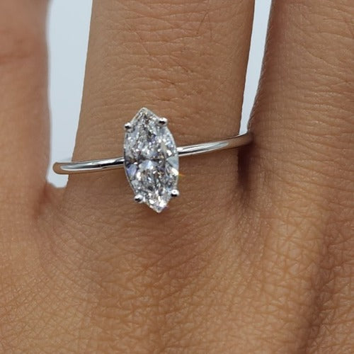 14Kt Gold 1 Ct Lab Grown Diamond Marquise Ring