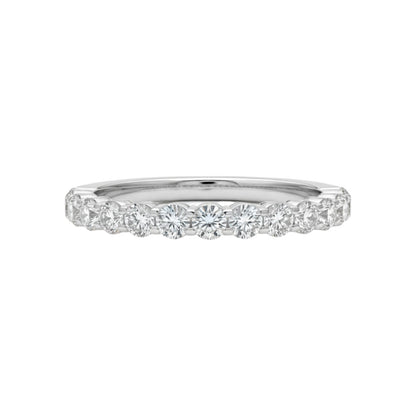 14Kt Gold 0.33 Ct Lab Grown Diamond Half Eternity Wedding Band