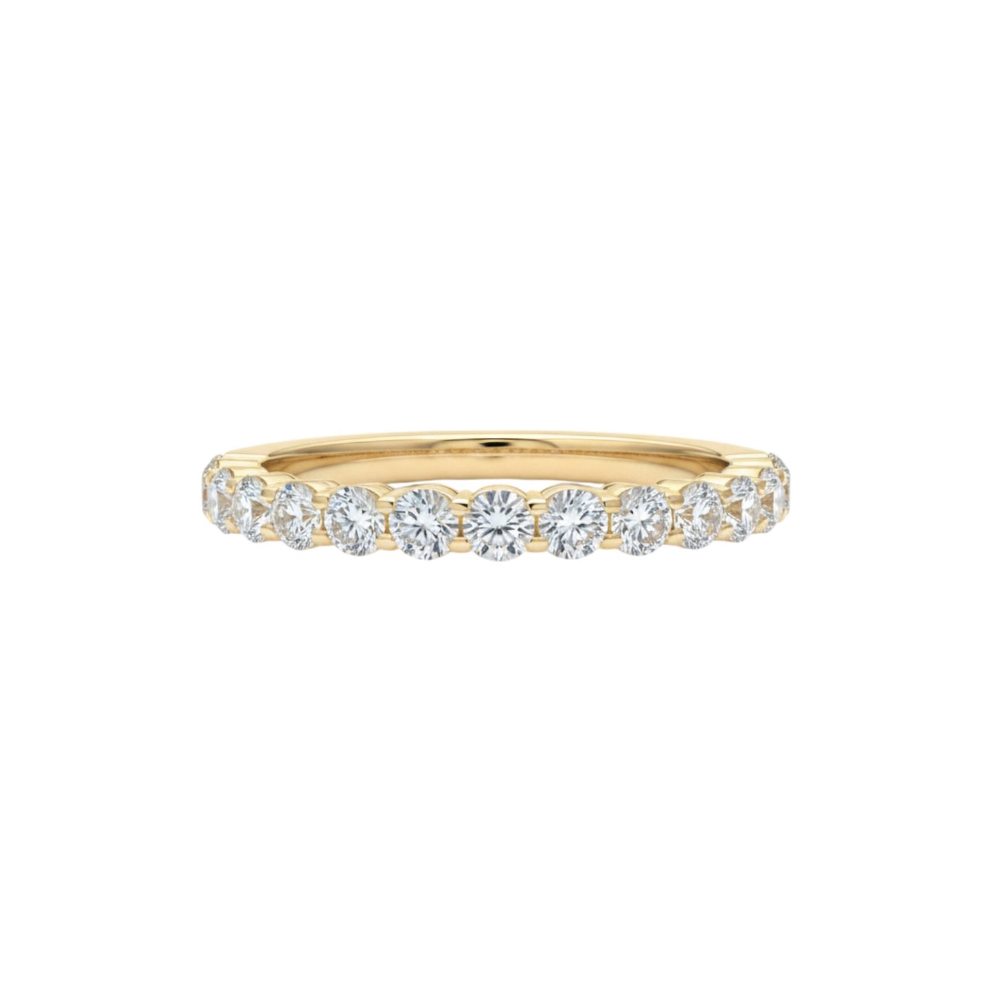 14Kt Gold 0.33 Ct Lab Grown Diamond Half Eternity Wedding Band