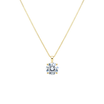 14Kt Gold 0.70 Ct Lab Grown Diamond Solitaire Pendant Necklace