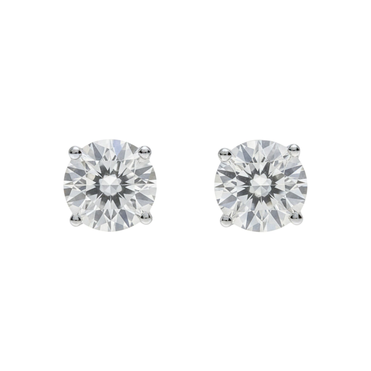 18Kt Gold 2 Ct Lab Grown Diamond Stud Earrings
