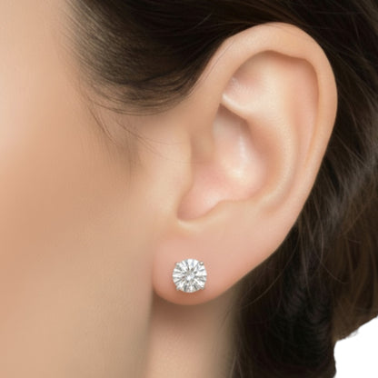 14Kt Gold 4.60 Ct Lab Grown IGI Certified Diamond Earrings