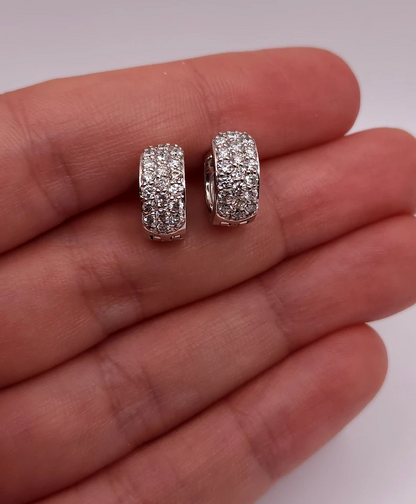 14Kt Gold 0.76 Ct Lab Grown Diamond Hoop Earrings