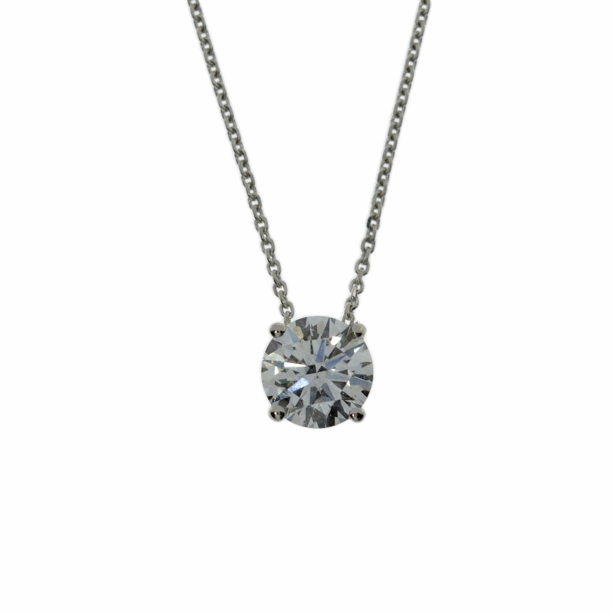 14Kt Gold Lab Grown Diamond Attached Pendant Necklace
