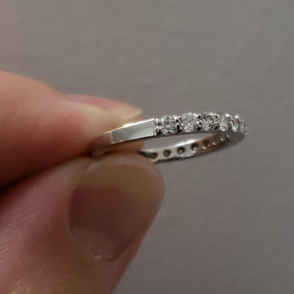 14Kt Gold 0.75 Ct Diamond Half Eternity Wedding Band