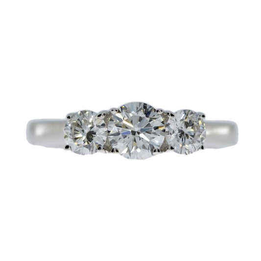 14K Gold Lab Grown 1.50 Ct 3 Stone Diamond Ring