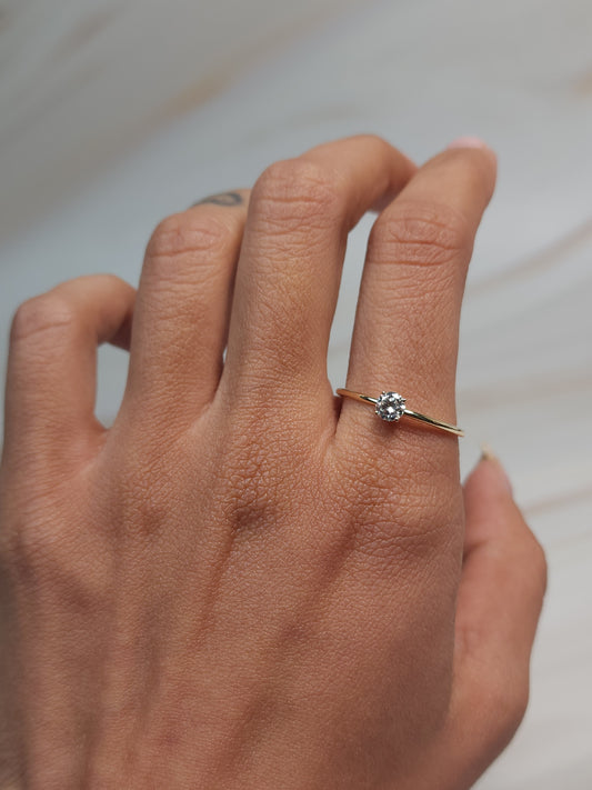 14Kt Gold 0.25 Ct Lab Grown Diamond Ring