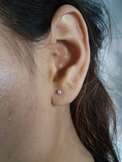 14Kt Gold 0.15 Ct Lab Grown Diamond Earrings