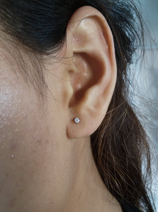 14Kt Gold 0.15 Ct Lab Grown Diamond Earrings