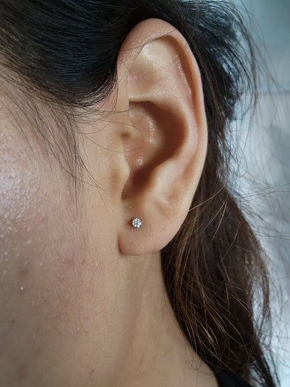 14Kt Gold 0.15 Ct Lab Grown Diamond Earrings